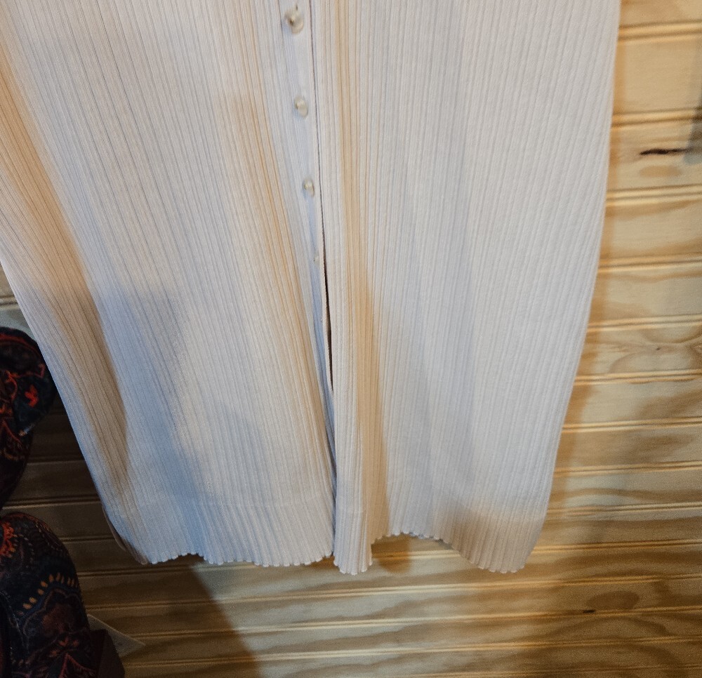 NICHOLAS Ribbed Button-Front Mini Dress in Light Beige - Picture 5 of 6